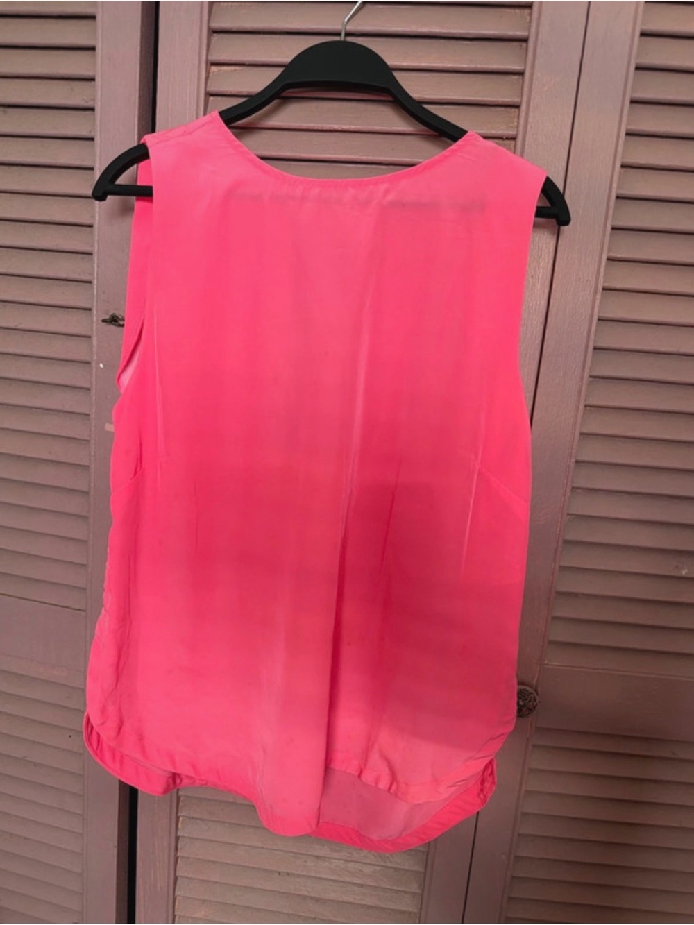 Shinestar Hot Pink Sleeveless Chiffon Blouse